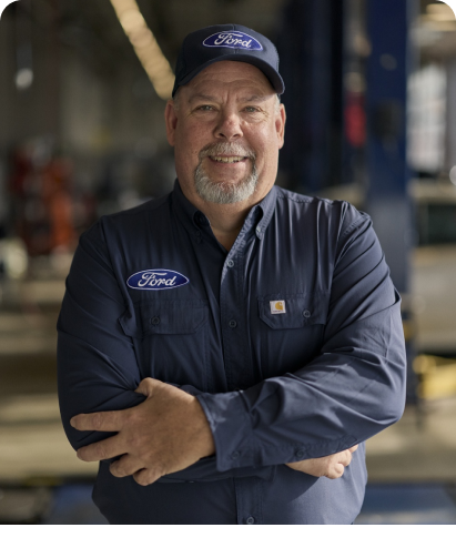 Educator in Ford and Carhartt gear